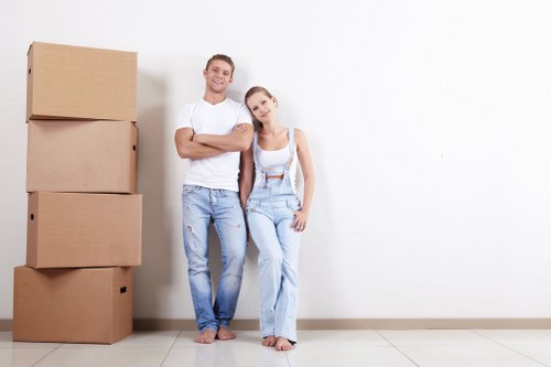 Removal team protecting belongings during a Watford move