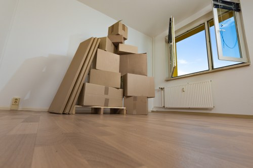 Removal van ready for a local move in Watford