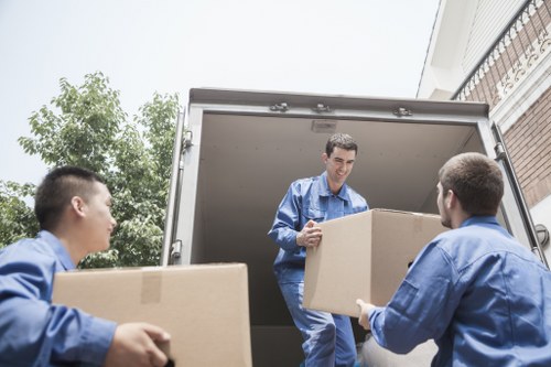 Local removals vehicle outside a Watford property during a home move