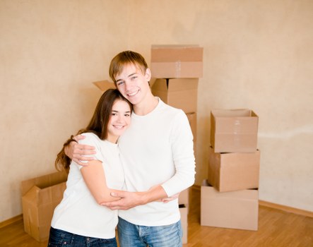 Packed boxes and furniture ready for a Watford home removal service