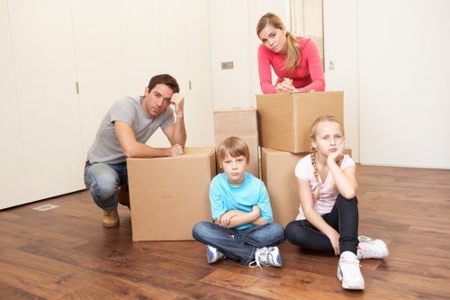 Waste and packaging materials separated for lawful disposal