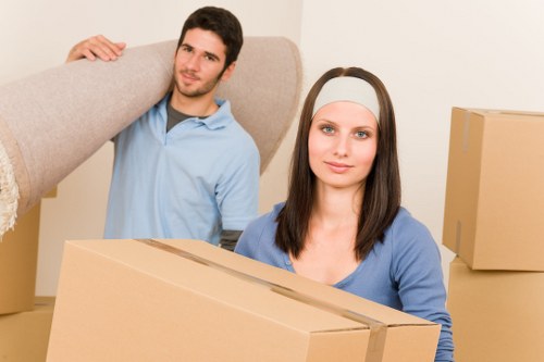 House removal process with packing and furniture placement support