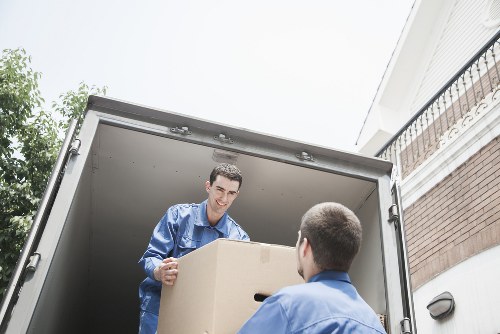 Office removals team handling commercial equipment in Watford
